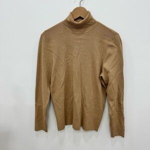 Chico's NWT Ellie Heather Arabian Camel Turtleneck Sweater tan Sz 2